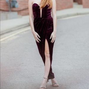 Eggplant Velvet Dress